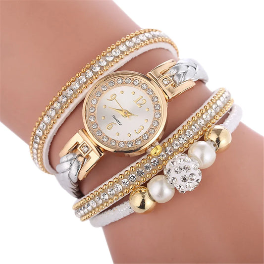 Relogio Bracelet Watches Women Wrap Around Fashion Bracelet Fashion Dress Ladies Womans Wrist Watches for Women Watch 2024